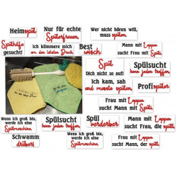 Stickserie - Spülsprüche